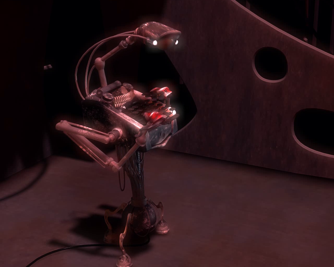 Image 3: Escena del Robot Máquina de Escribir