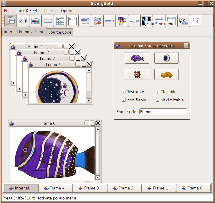 Image 3: Pantallazo-SwingSet2-GTK-Human